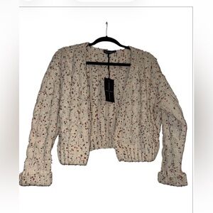 Chunky Knit Cream Sweater XS
